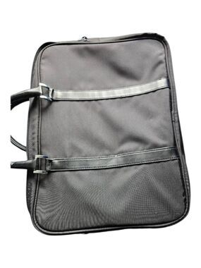 COMPUTER Bag Zippered closure Black Nylon with Faux leather strap